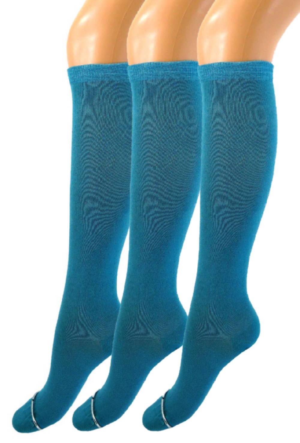 Shimasocks Kinder Kniestrümpfe uni Viskose Dreierpack