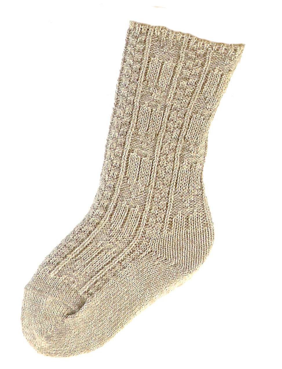 Shimasocks Kinder Kniestrümpfe Zopfmuster natur ecru marine