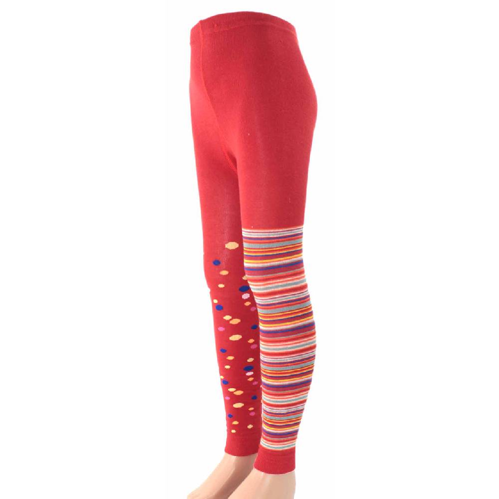 Shimasocks Kinder Legging 1 Bein Ringel 1 Bein Punkte