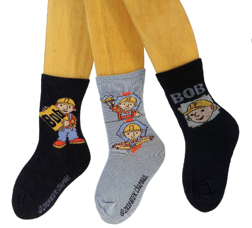 Shimasocks Kinder Socken Bob der Baumeister 3er Pack
