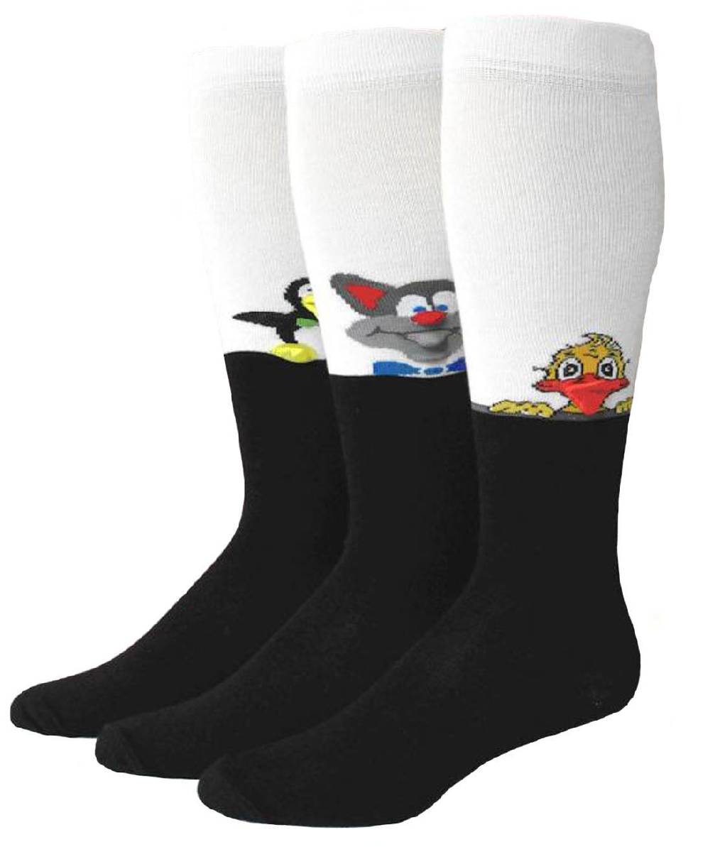 Shimasocks Kinderkniestrümpfe mit 3D Optik Dreierpack Tiermotive