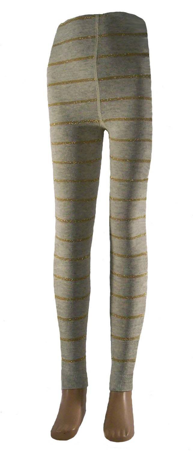 Shimasocks Kinderlegging mit Goldmetallfaden Ringeln