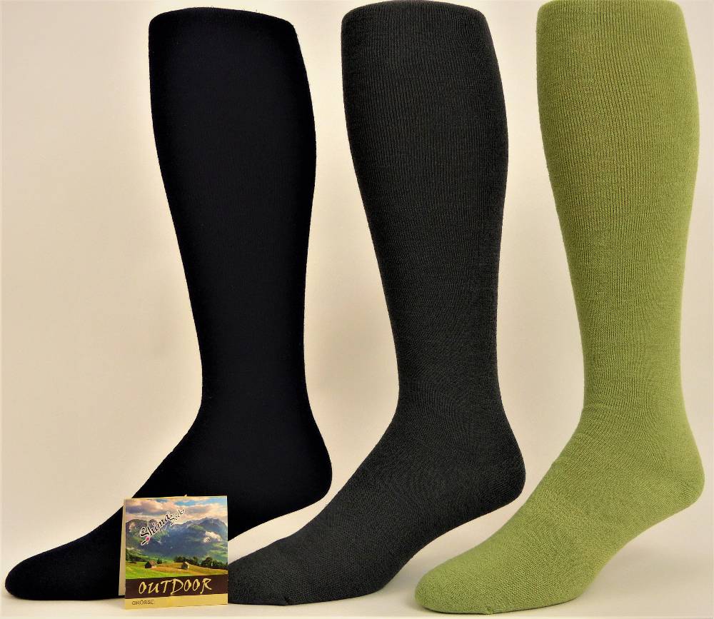 Shimasocks Kniestrümpfe Vollplüsch Klimawolle Funktionskniestrumpf schilf grün