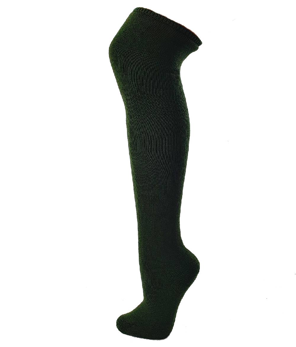 Shimasocks Kniestrümpfe Wolle Jagd oliv, Vollplüsch, Overknee tauglich, wärmend und feuchtigkeitsregulierend, sehr warm, Outdoor