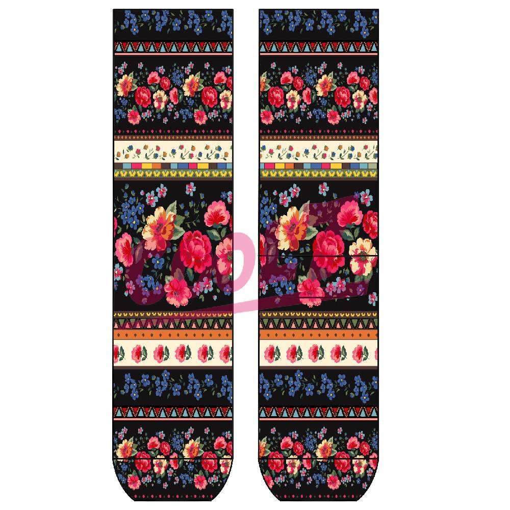 Shimasocks Lady Socks "Blossoms" OneSize Bio Baumwolle comic Design bunt Flower Blumen cool