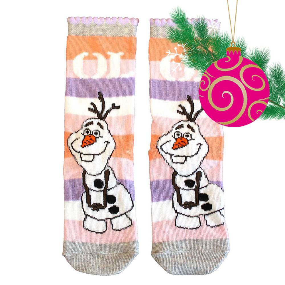 Shimasocks Mädchen Socken Eiskönigin Frozen Anna, Elsa und Olaf, Geschenk, rosa pink lila Söckchen Weihnachten Kino