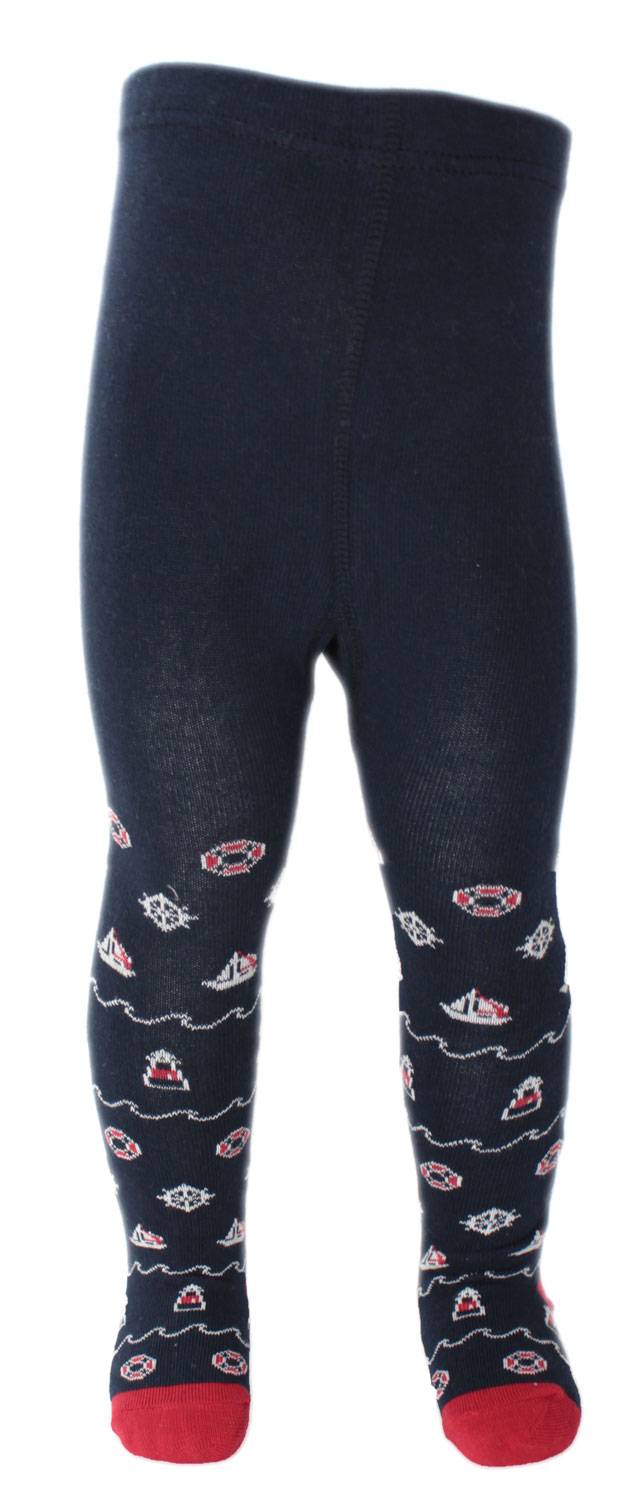 Shimasocks Maritime Baby Strumpfhose - Babystrumpfhose mit Schiff, Leuchtturm, Anker & Meer