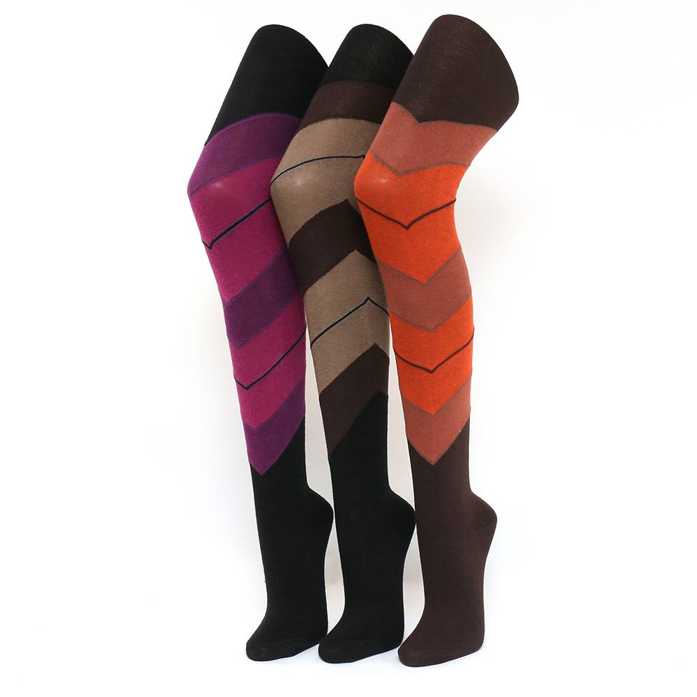 Shimasocks Modische Damen Strickstrumpfhose - Strumpfhose diagonal geringelt - TOP QUALITÄT - Einzeln oder im 3er Pack