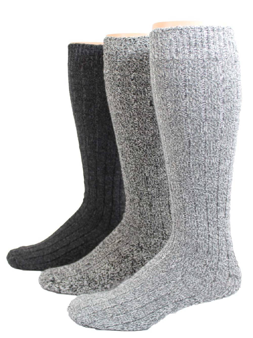 Shimasocks Norweger Herren Kniestrümpfe mit Plüschsohle 3er Pack