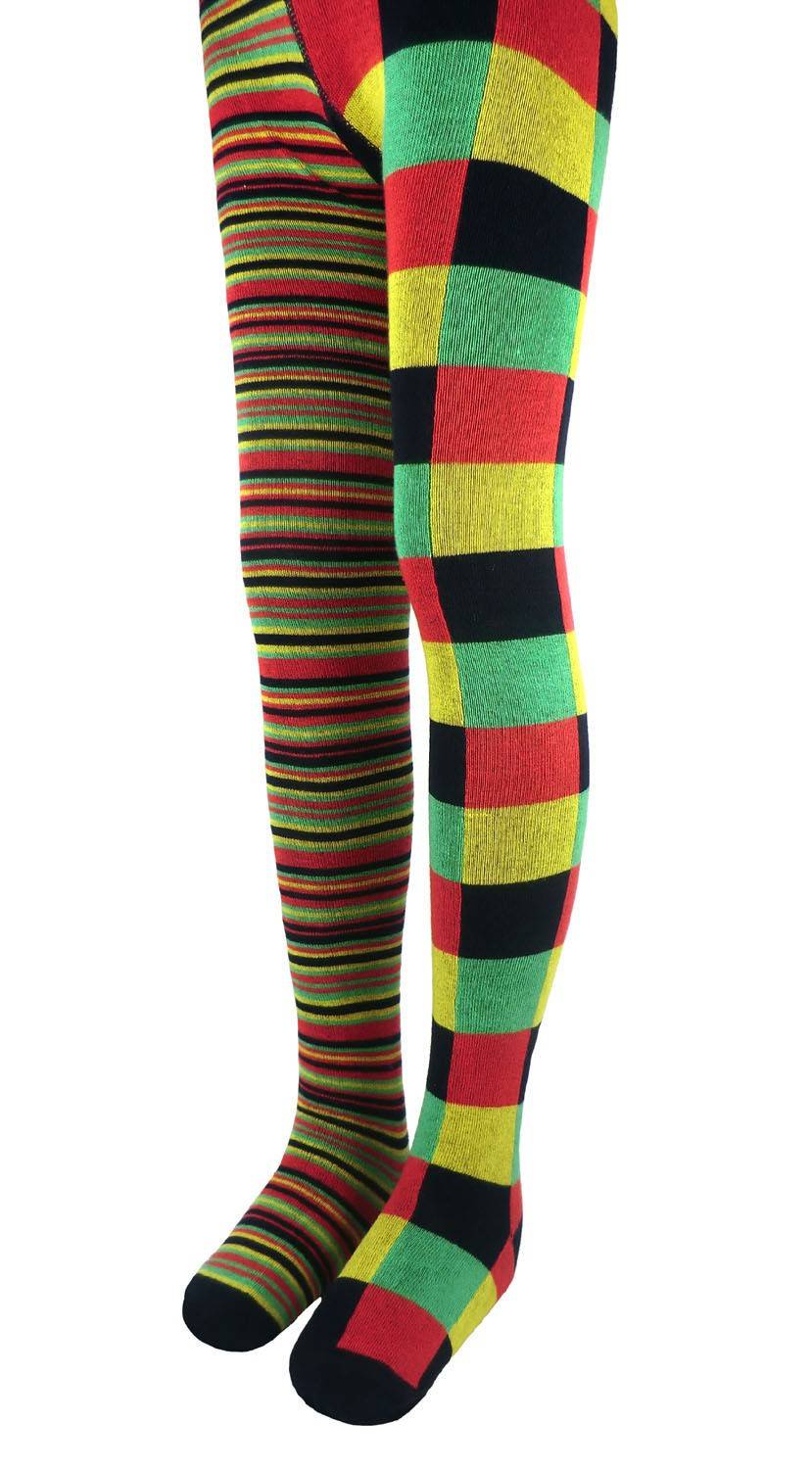 Shimasocks [Paket] Kinderstrumpfhose geringelt-kariert