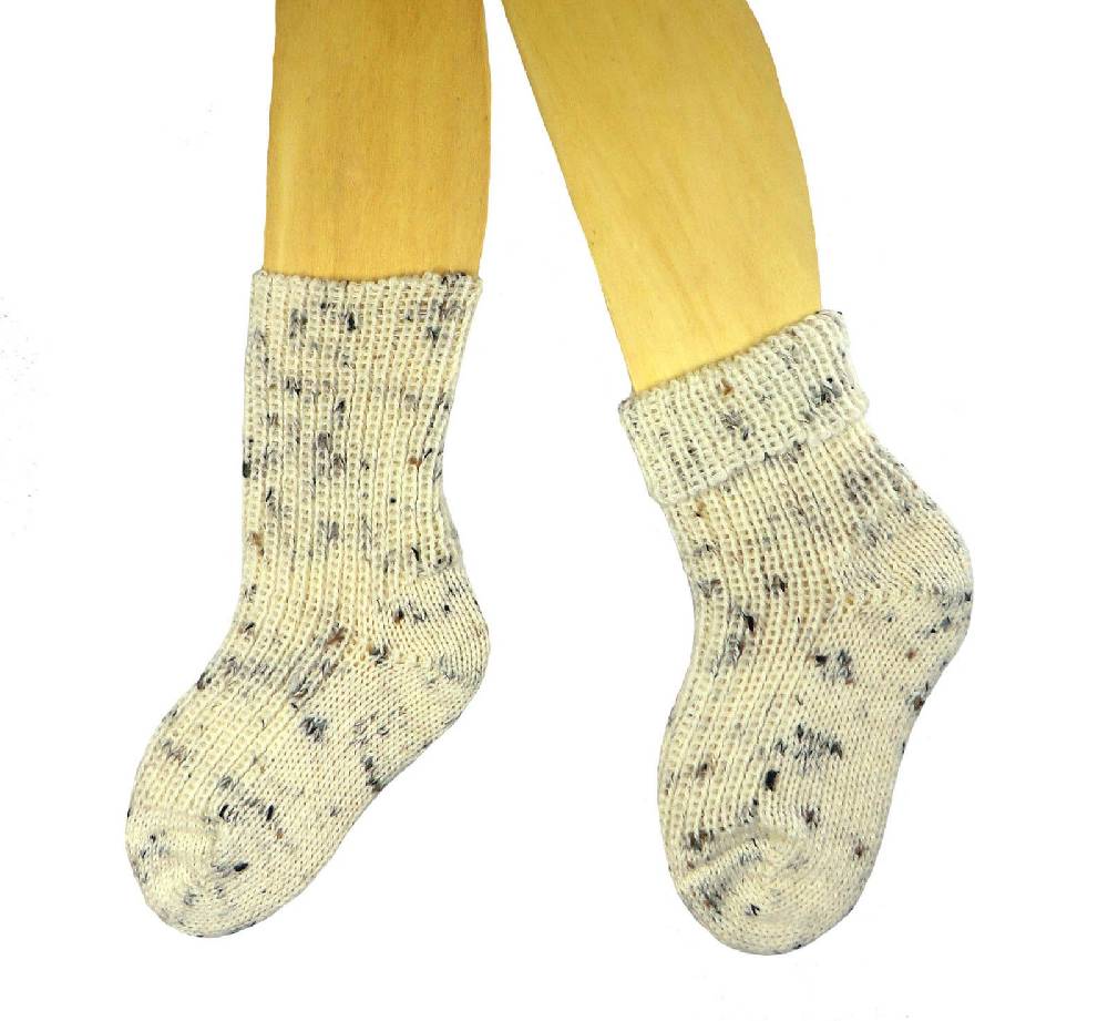 Shimasocks Baby Kinder Socken natur Tweed