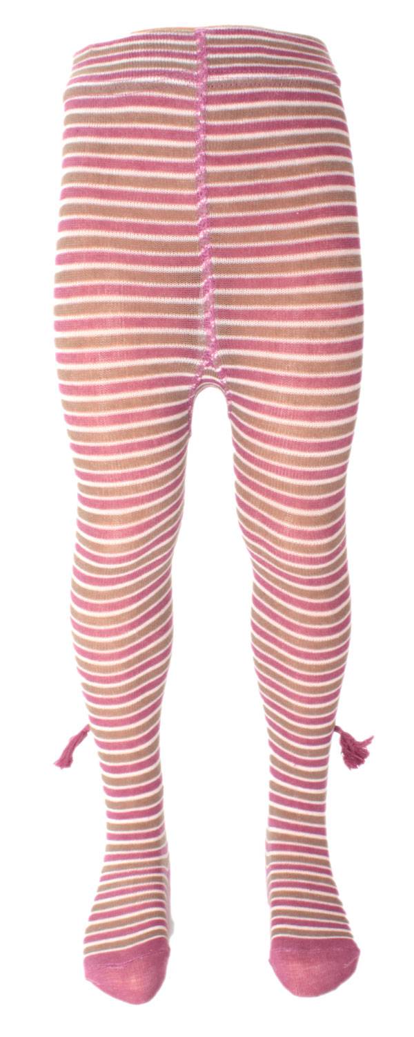 Shimasocks Baby Strumpfhose geringelt Pom Pom