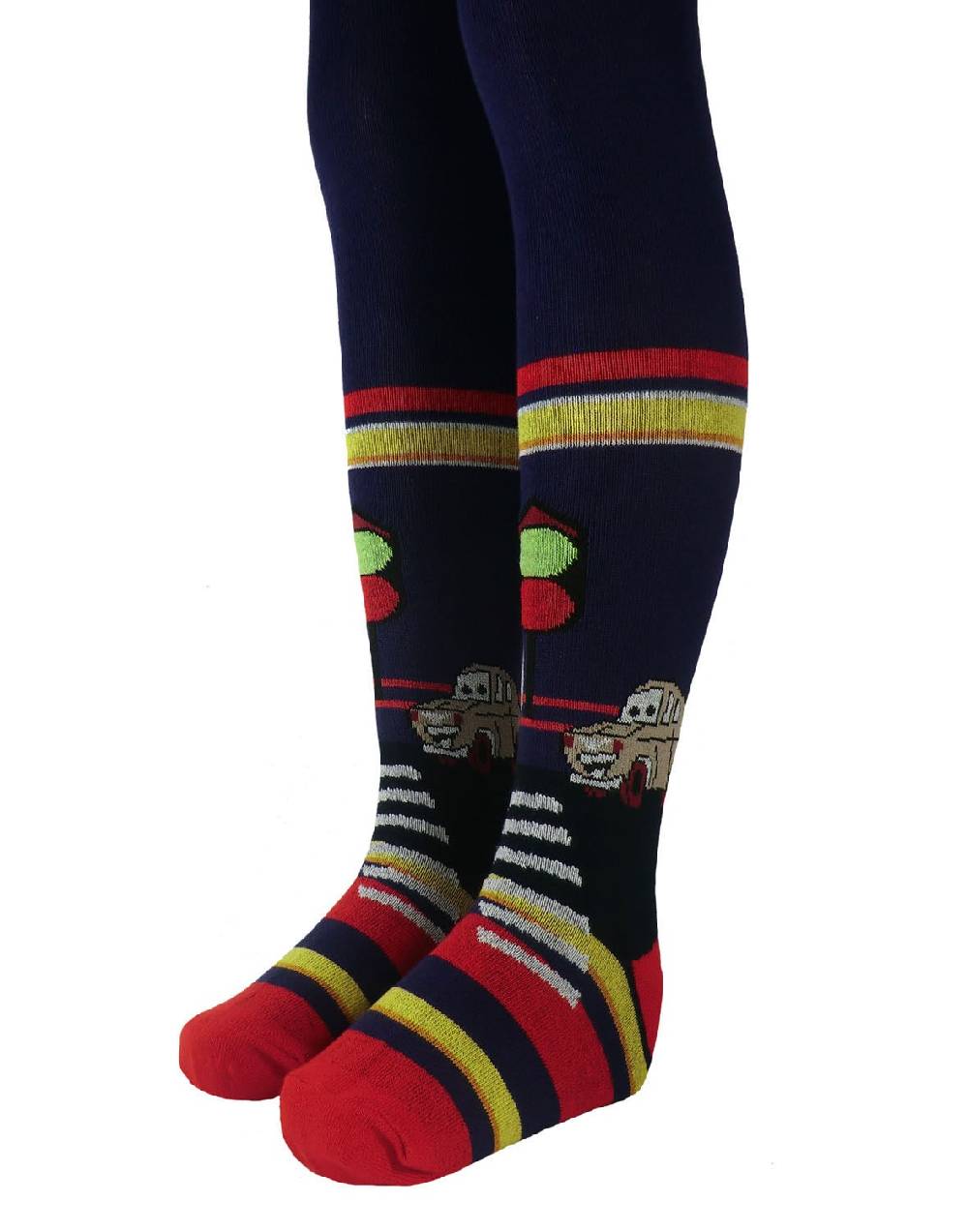 Shimasocks Baby Strumpfhose Motiv Auto vor Ampel