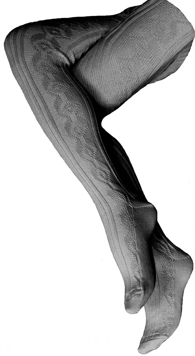 Shimasocks Damen Baumwoll Strumpfhose Zopfmuster