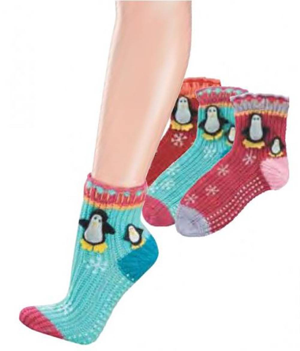 Shimasocks Damen Homesocks Pinguin Motiv