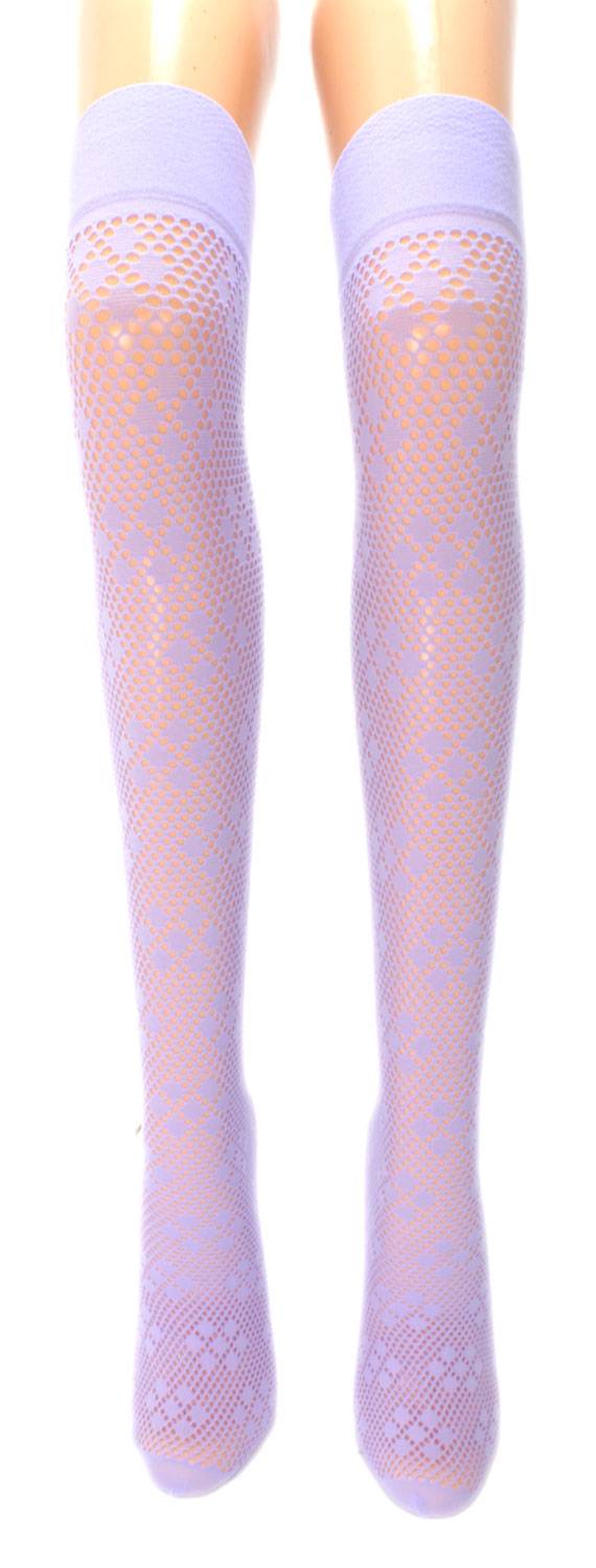 Shimasocks Damen Netz Overknee Strümpfe