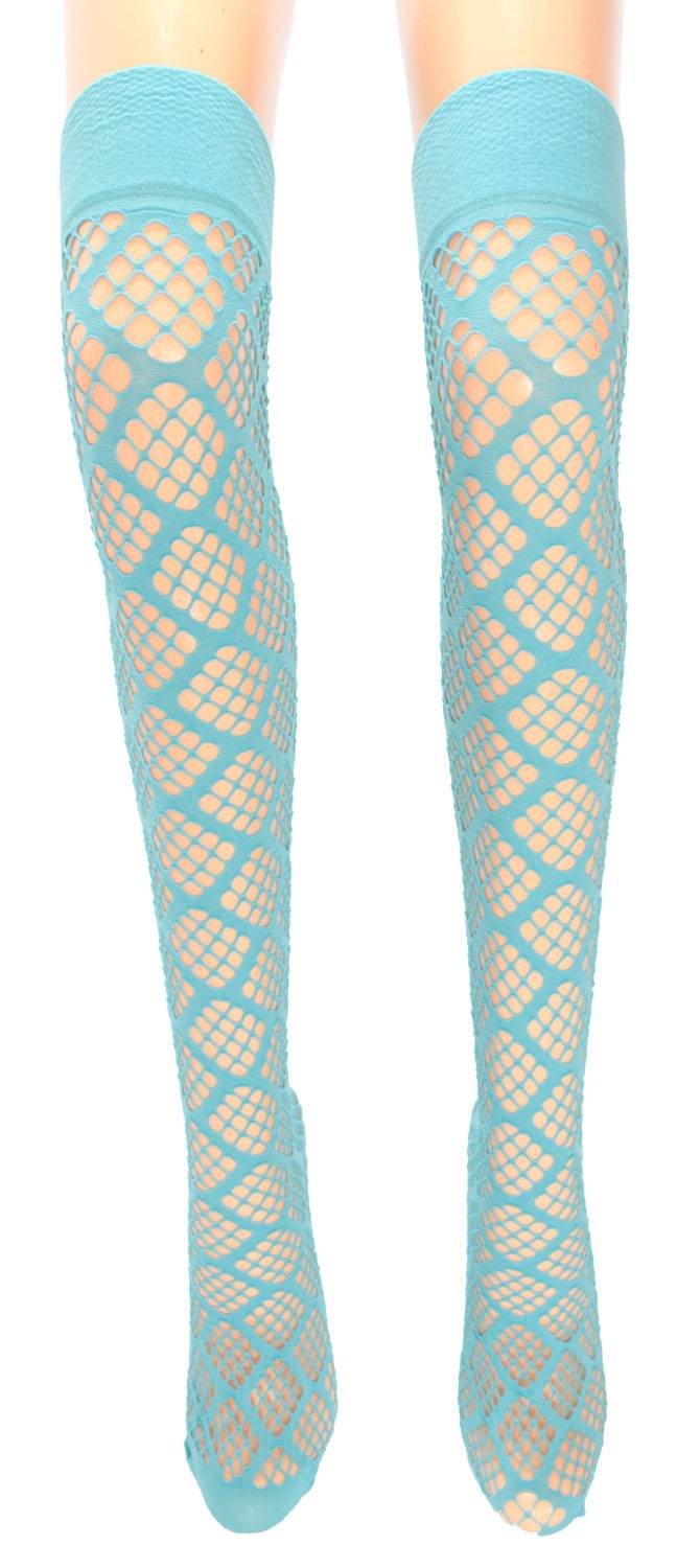 Shimasocks Damen Netz Overknee Strümpfe