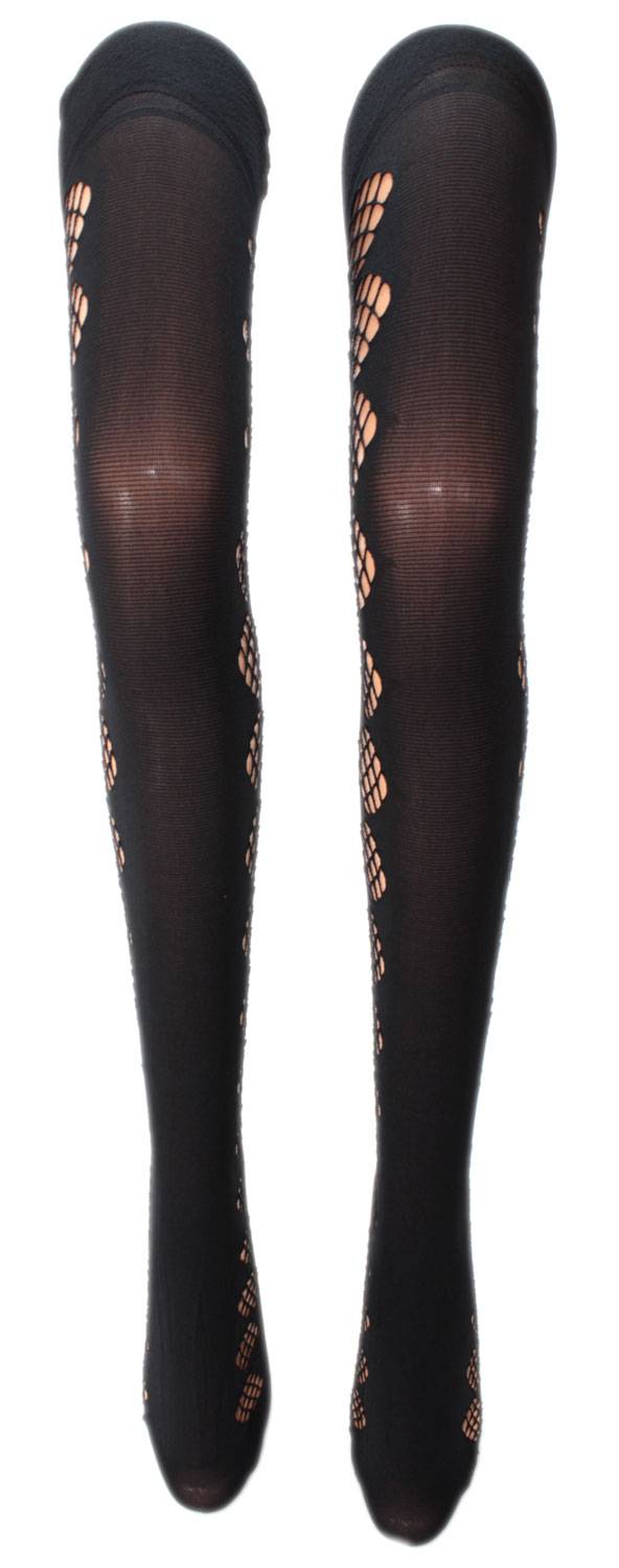 Shimasocks Damen Netz Overknee Strümpfe