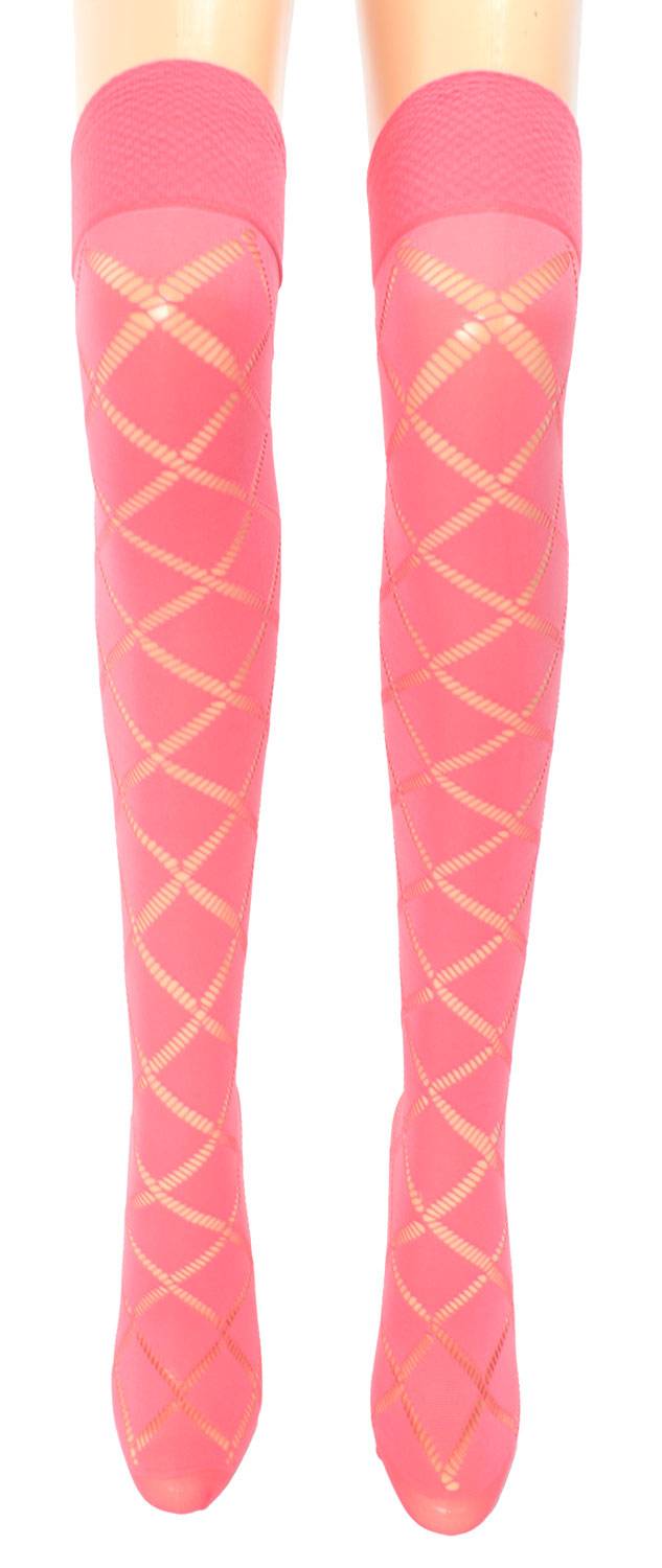 Shimasocks Damen Netz Overknee Strümpfe