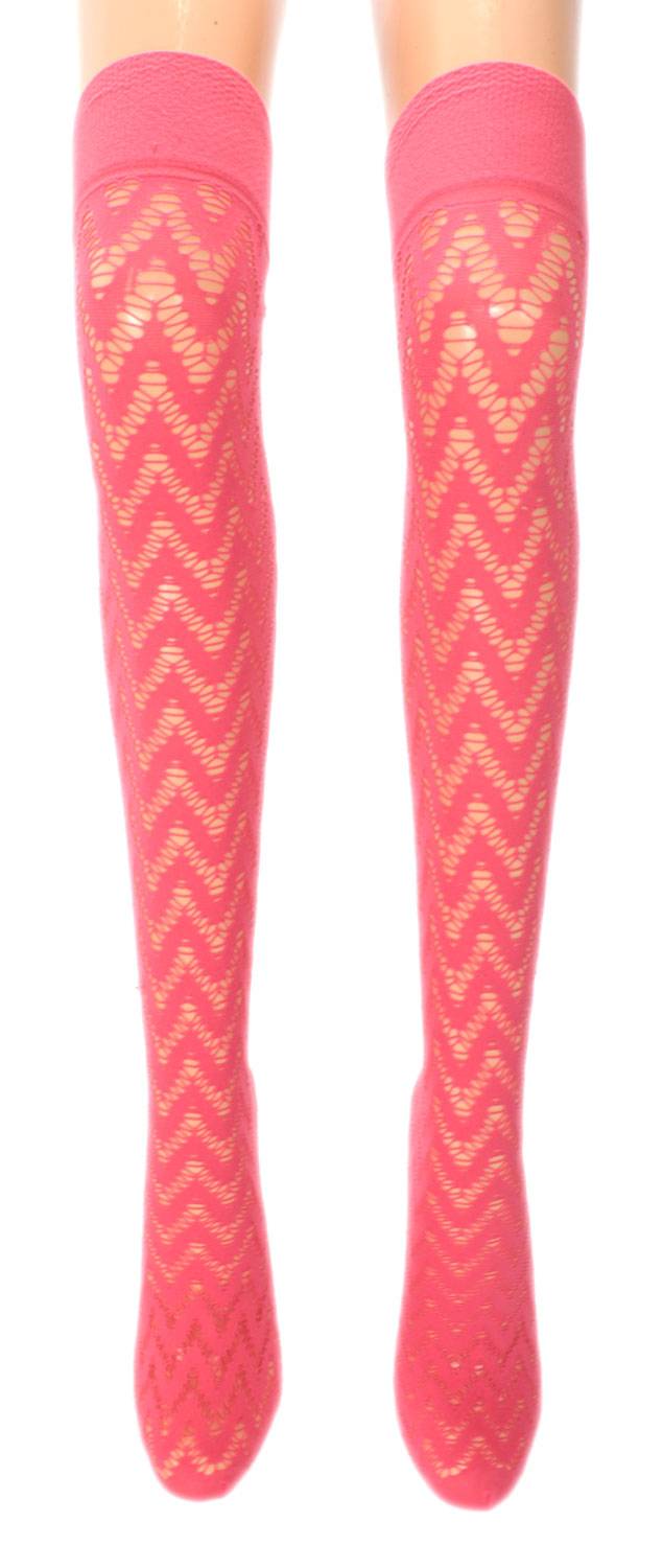 Shimasocks Damen Netz Overknee Strümpfe