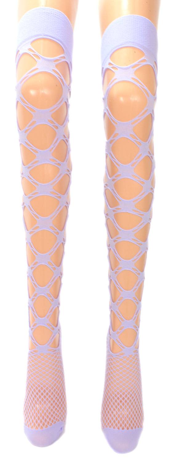 Shimasocks Damen Netz Overknee Strümpfe