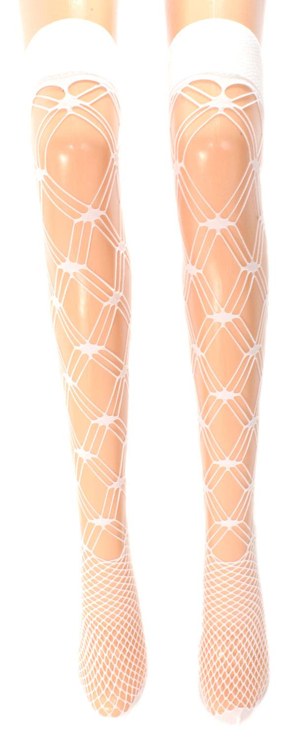 Shimasocks Damen Netz Overknee Strümpfe