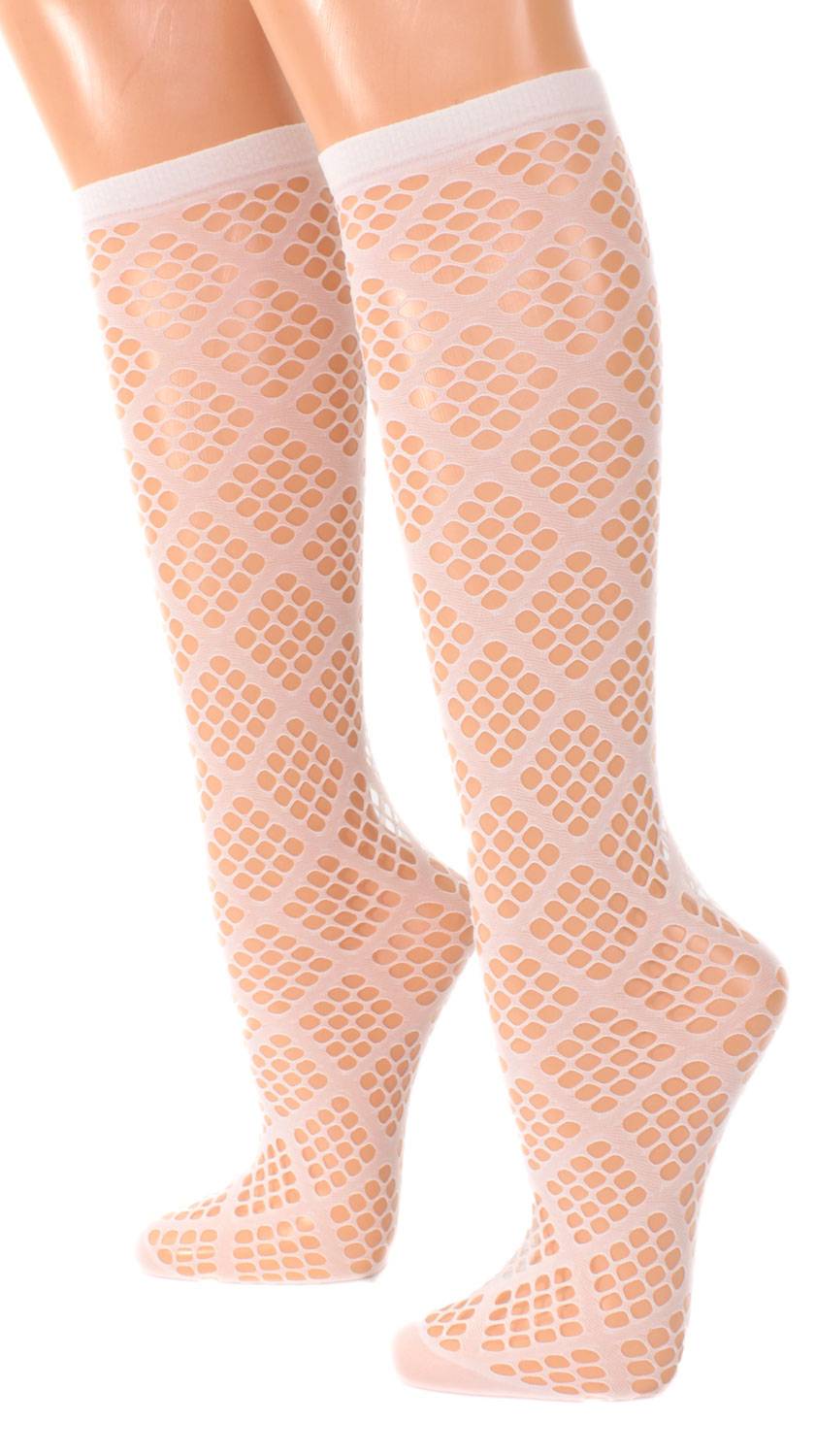 Shimasocks Damen Netzkniestrümpfe 30 DEN