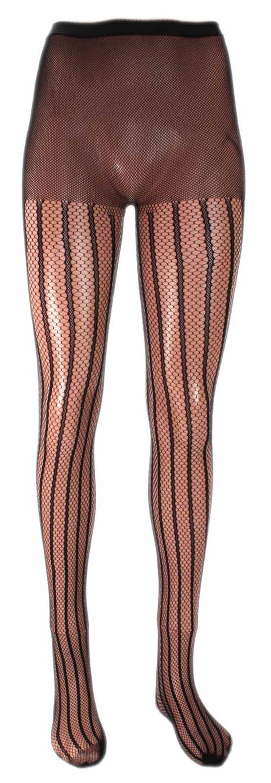 Shimasocks Damen Netzstrumpfhose Streifenoptik