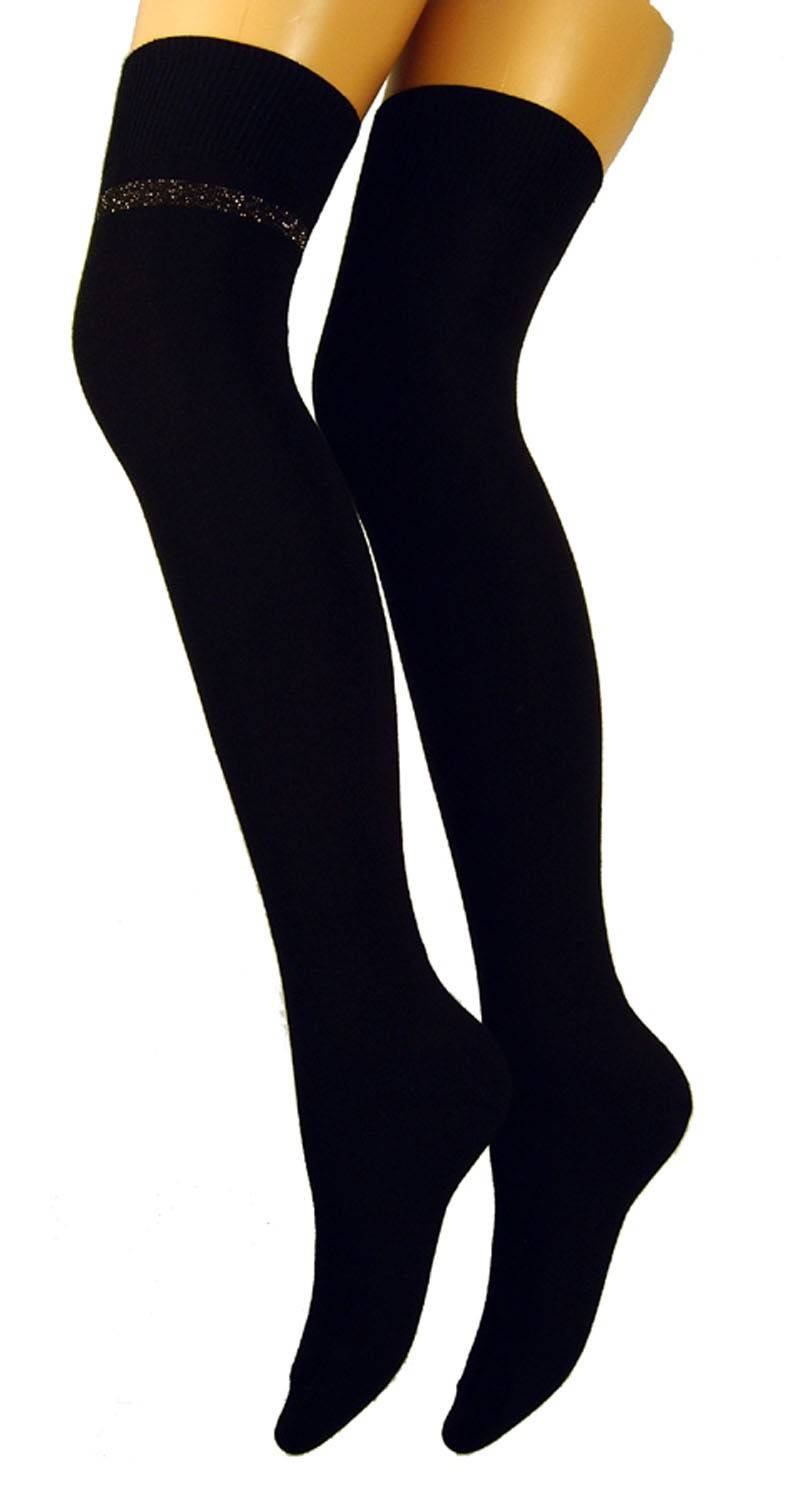 Shimasocks Damen Overknees schwarz Doppelpack