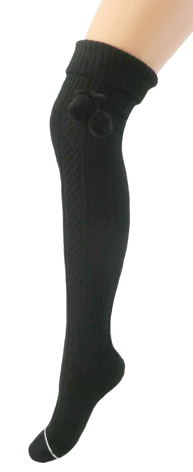 Shimasocks Damen Overknees Strukturmusterung