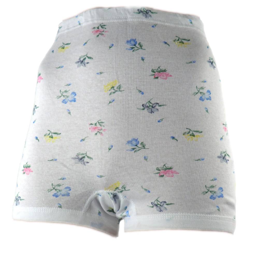 Shimasocks Damen Schlüpfer weiß mit Blumenmuster