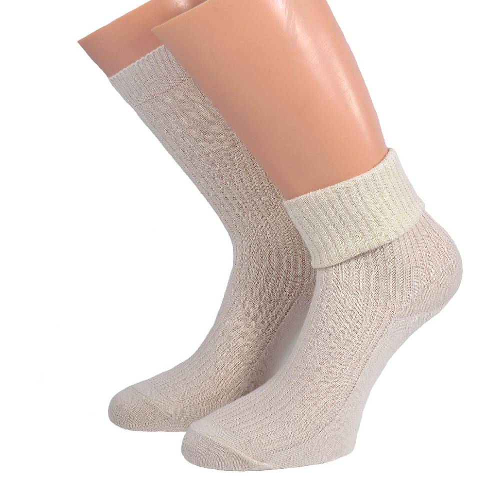 Shimasocks Damen Socken mit Umschlag 100% Baumwolle