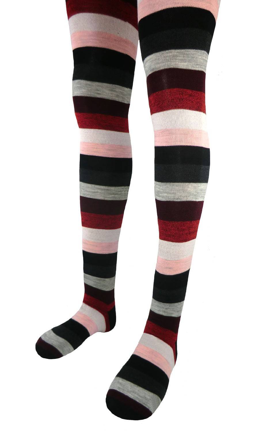 Shimasocks Damen Strumpfhose mit Wolle Blockringel