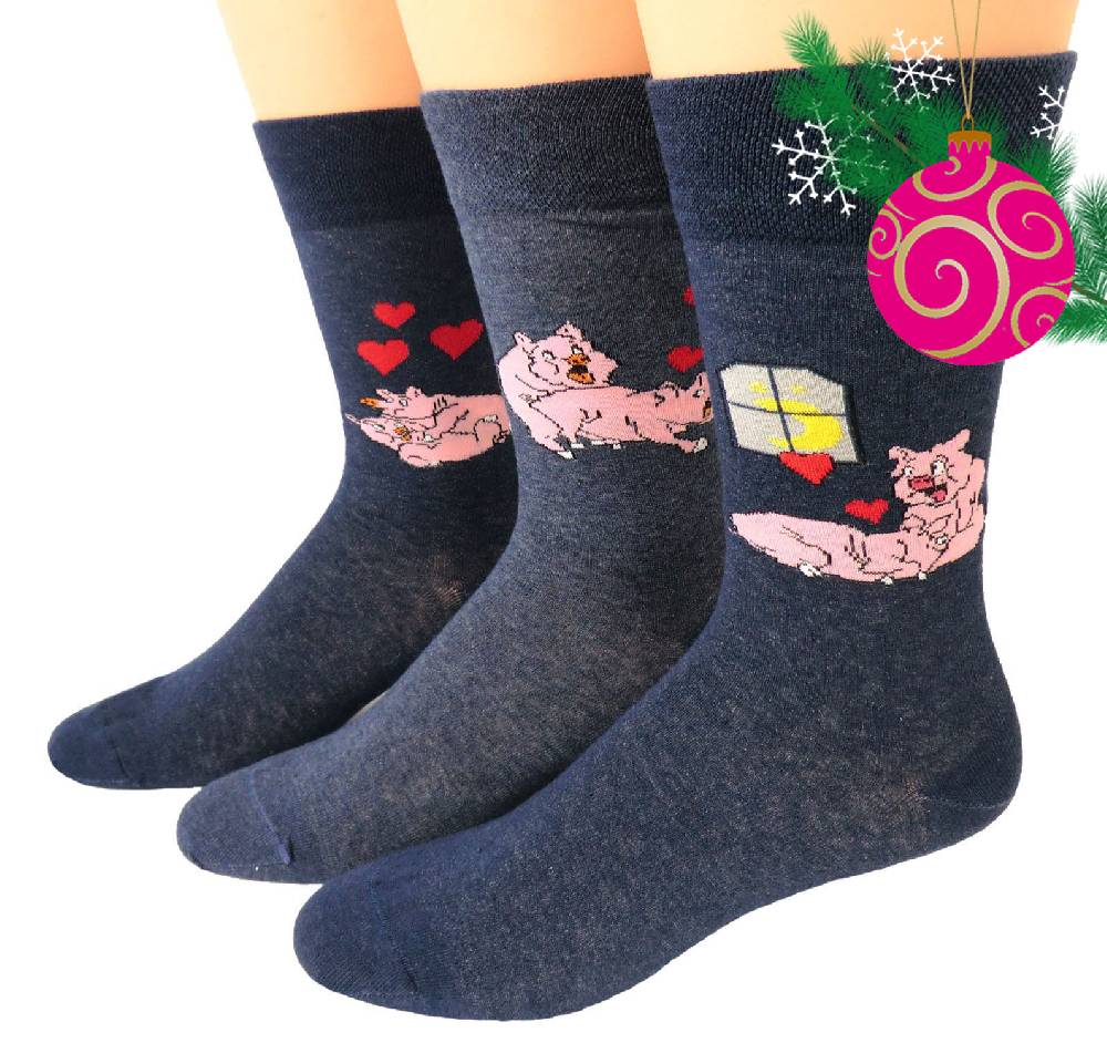 Shimasocks Herren Motiv Socken Schweinchen