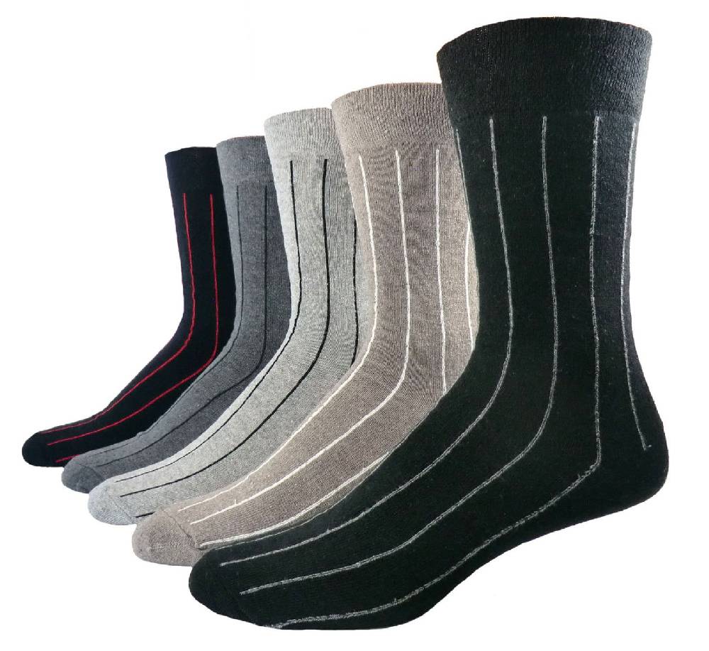 Shimasocks Herren Socken Längsstreifen Fünferpack