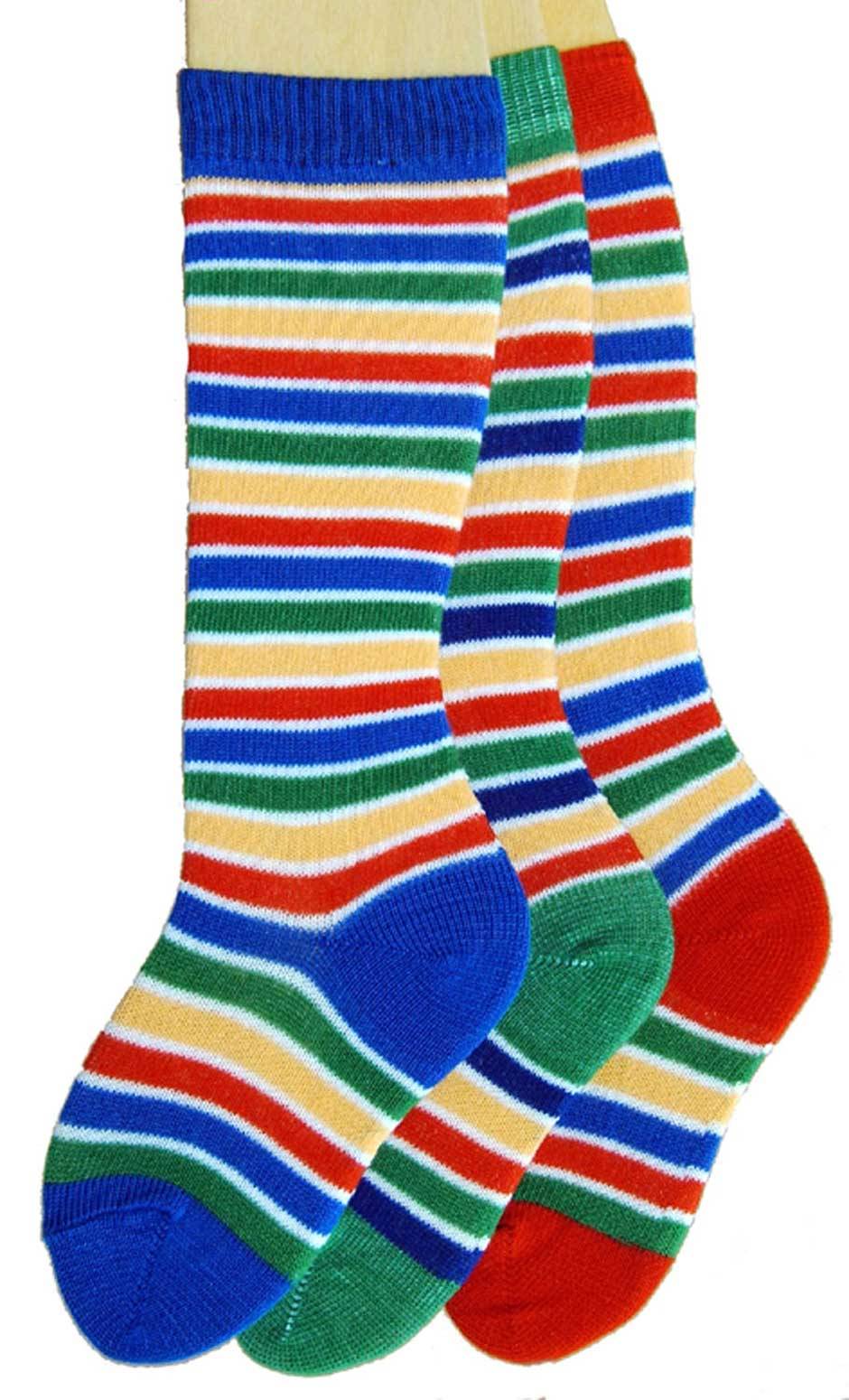 Shimasocks Kinder Kniestrümpfe Ringel 3er Pack