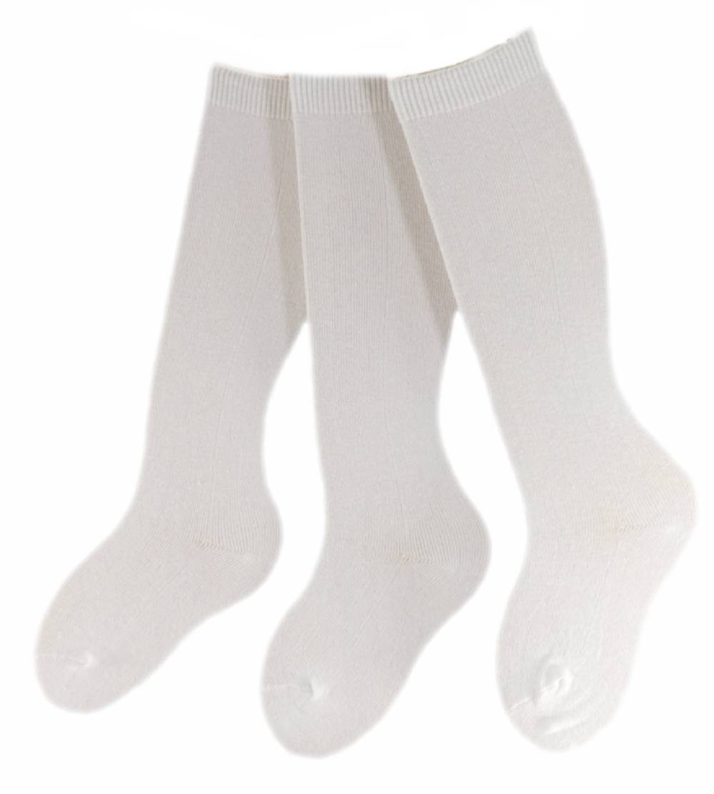 Shimasocks Kinder Kniestrümpfe weiß 3er Pack