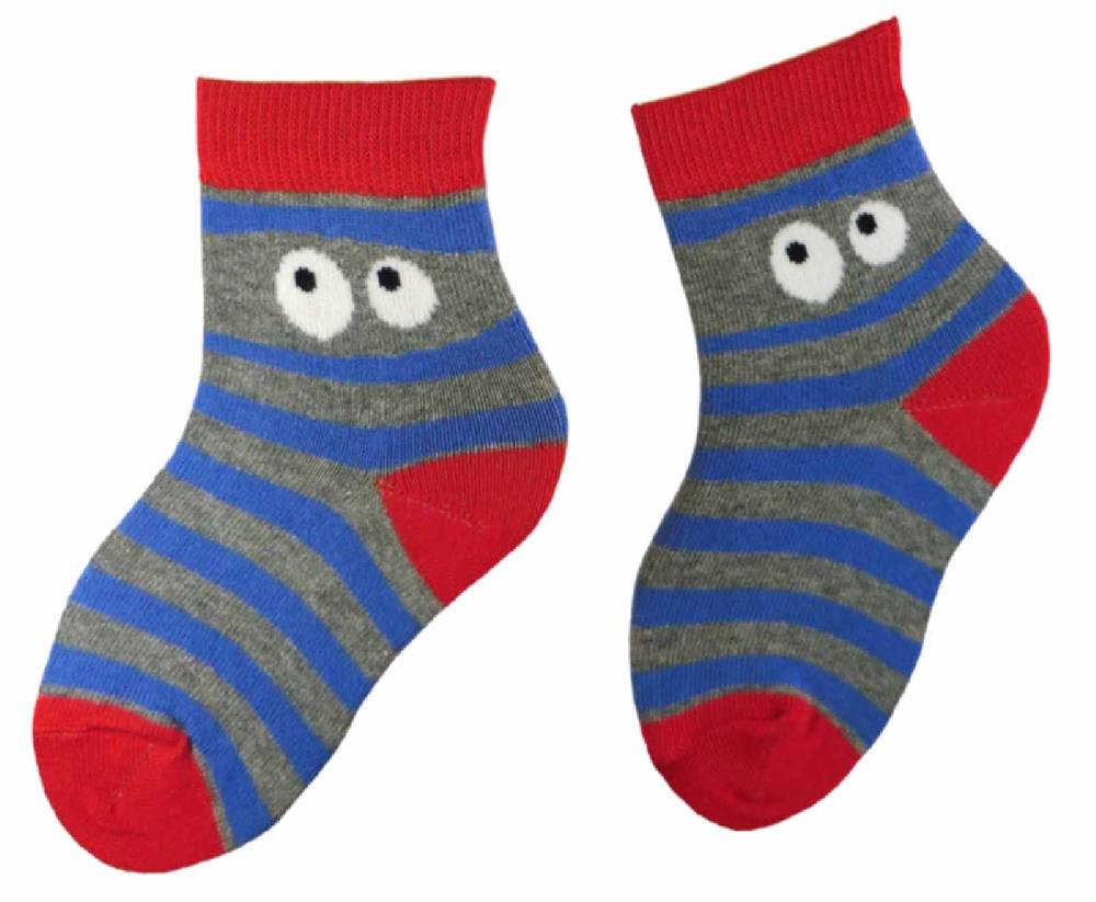 Shimasocks Kinder Socken Geringelt Mit Augen