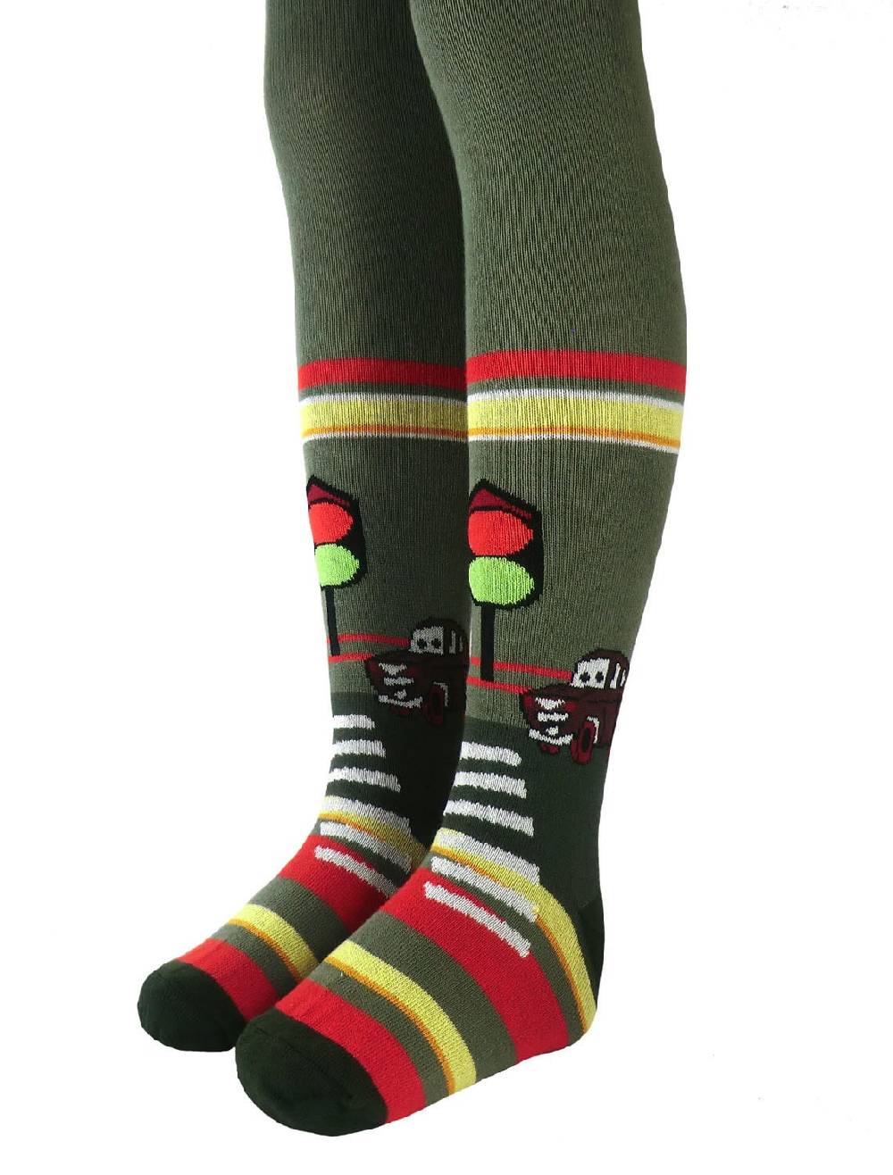 Shimasocks Kinder Strumpfhose Motiv Auto vor Ampel