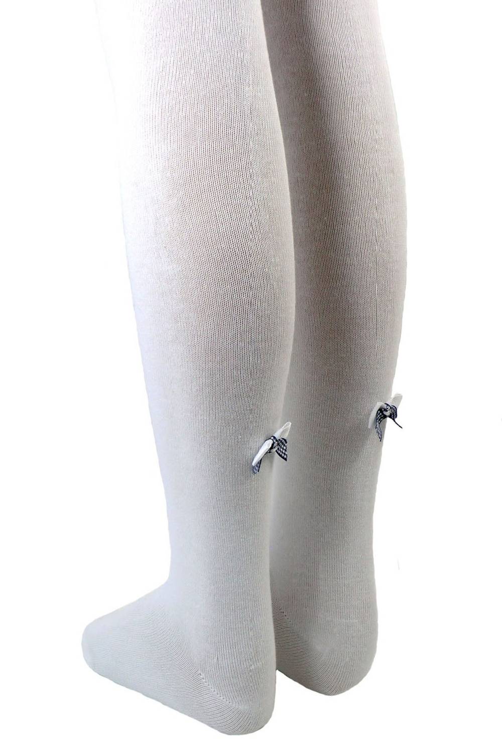 Shimasocks Kinder Strumpfhose weiß mit Schleifen