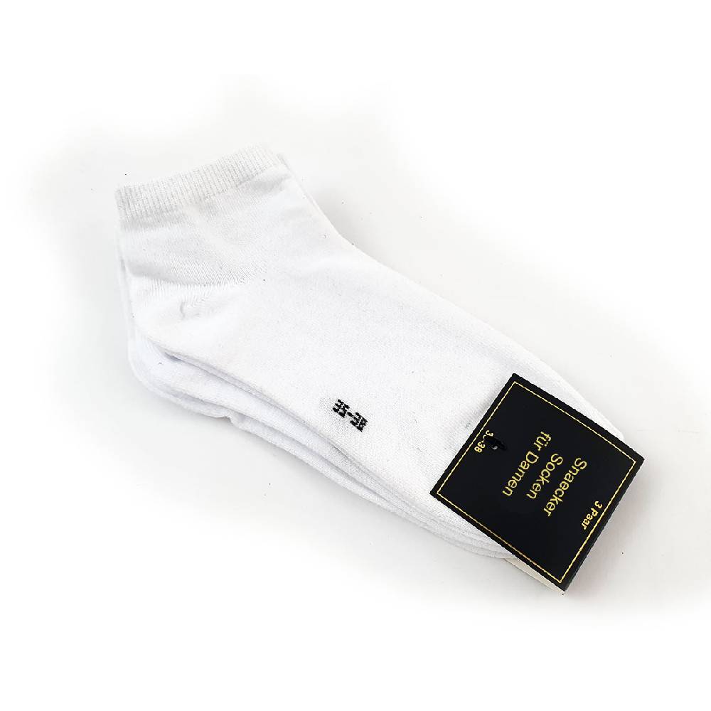 Shimasocks Sneacker Socken für Damen weiß schwarz 3er Pack