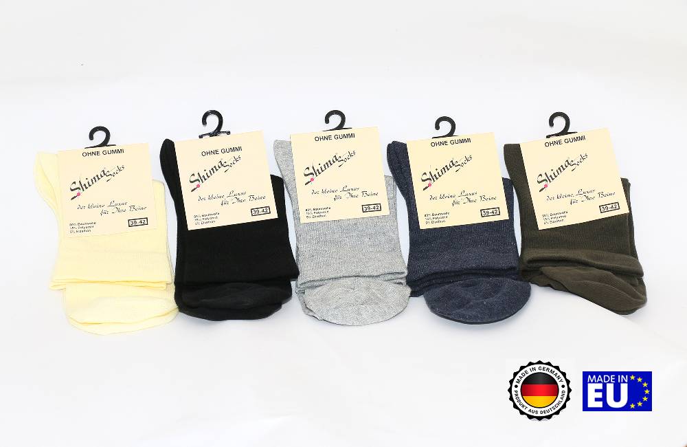 Shimasocks Socken Strümpfe Unixe Ohne Einschneidenden Gummi Diabetiker Geeignet Grau Schwarz Vanille