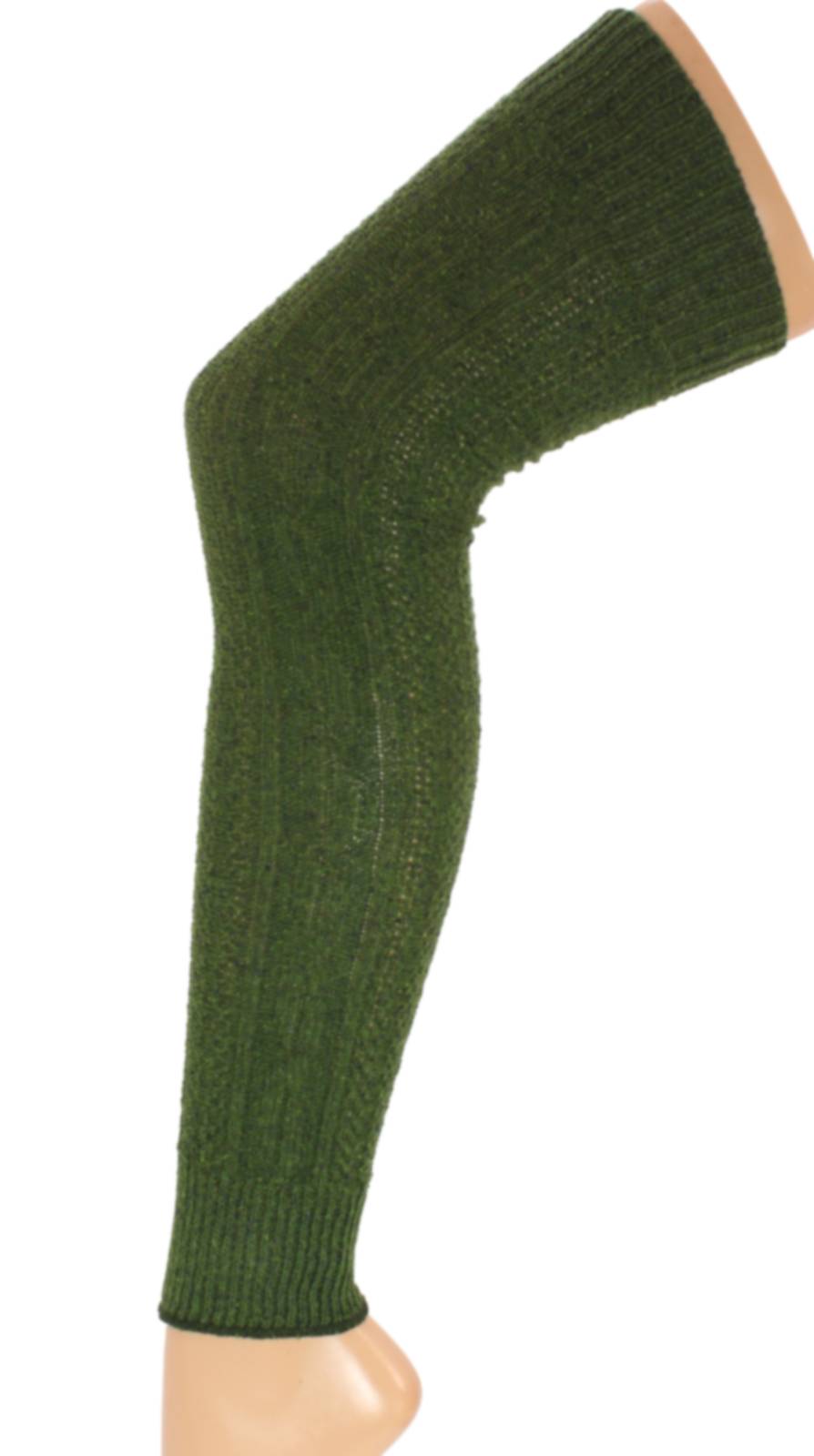 Shimasocks Stulpen Legwarmer unisex Wolle lodengrünmeliert mit Seide