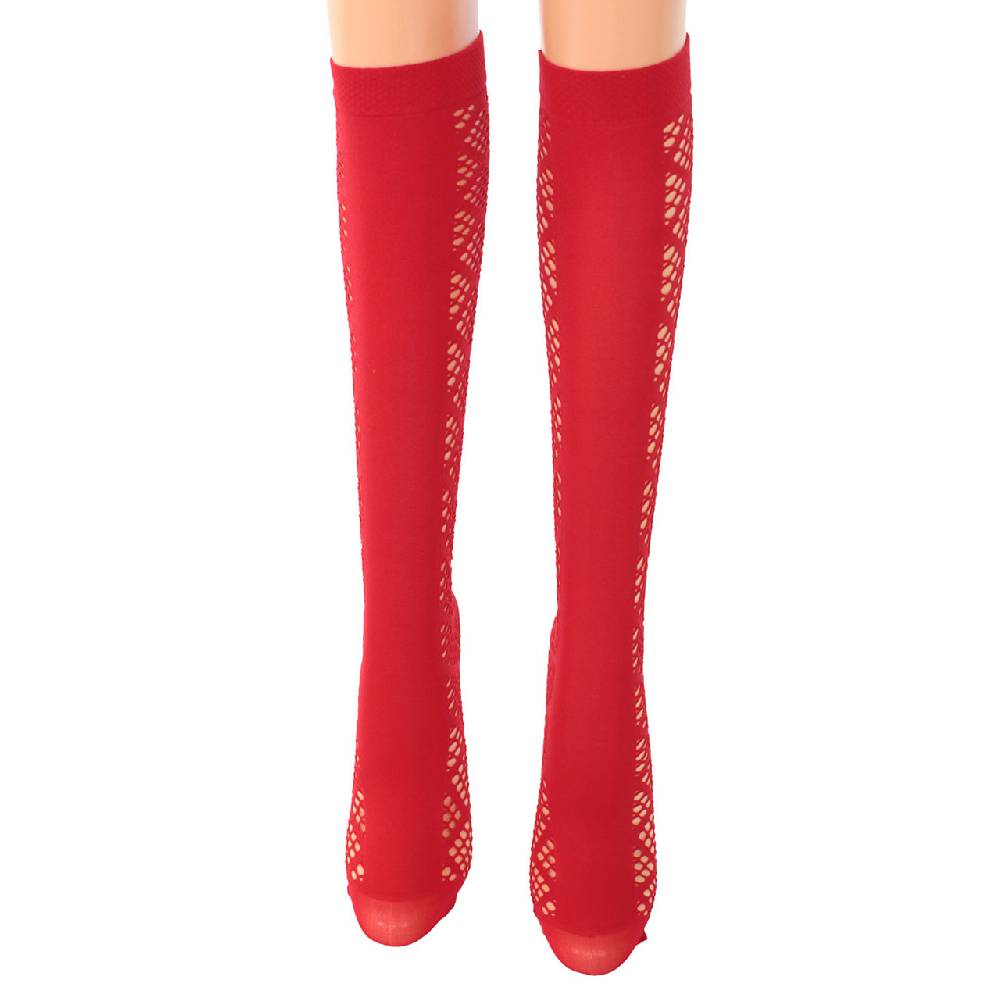 Shimasocks Stylische Damen Netzkniestrümpfe - Netzstrümpfe mit Muster - Sexy Strümpfe 30DEN