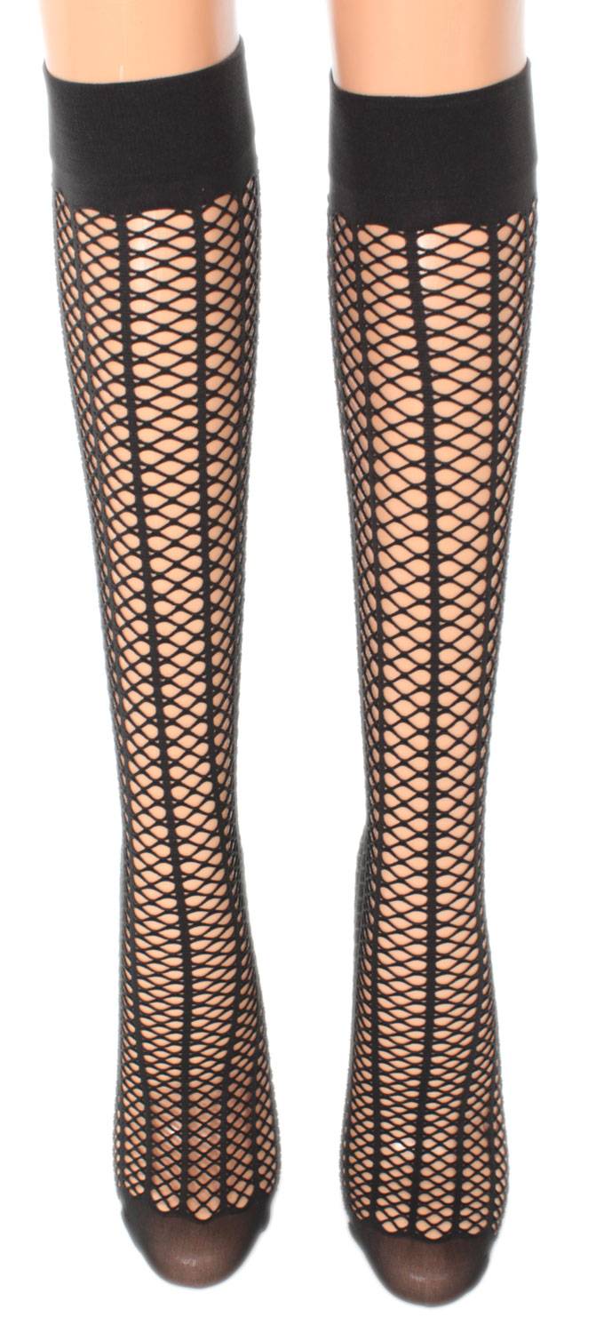 Shimasocks Stylische Damen Netzkniestrümpfe - Netzstrümpfe mit Muster - Sexy Strümpfe 30DEN