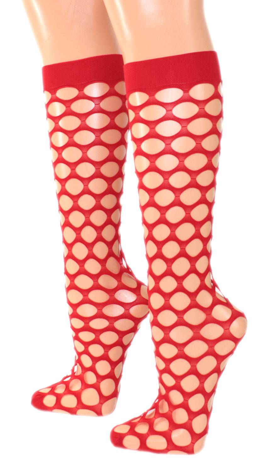 Shimasocks Stylische Damen Netzkniestrümpfe - Netzstrümpfe mit Muster - Sexy Strümpfe 30DEN