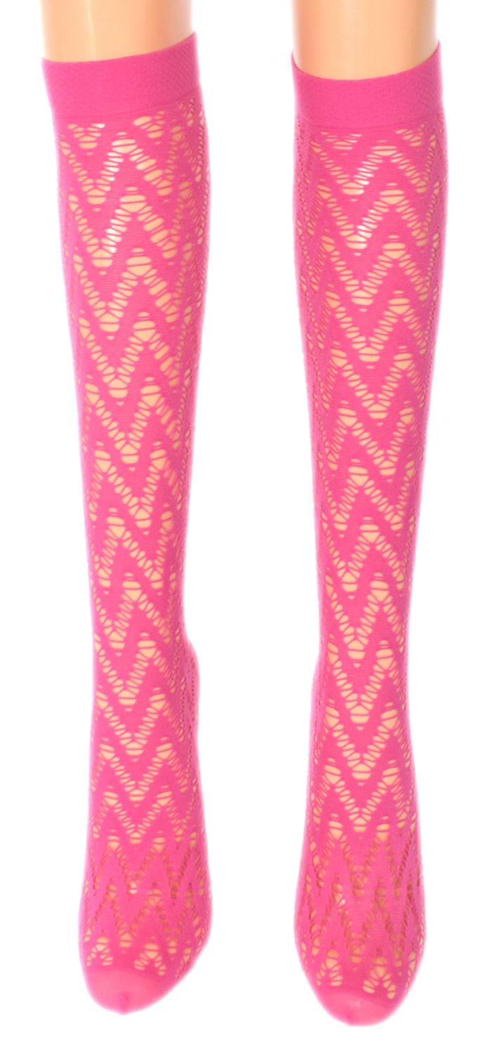 Shimasocks Stylische Damen Netzkniestrümpfe - Netzstrümpfe mit Muster - Sexy Strümpfe 30DEN