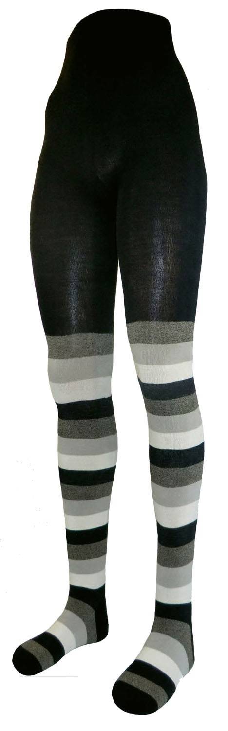 Shimasocks Superweiche warme Damen & Mädchen Ringel Strumpfhose - Winter Ringelstrumpfhose
