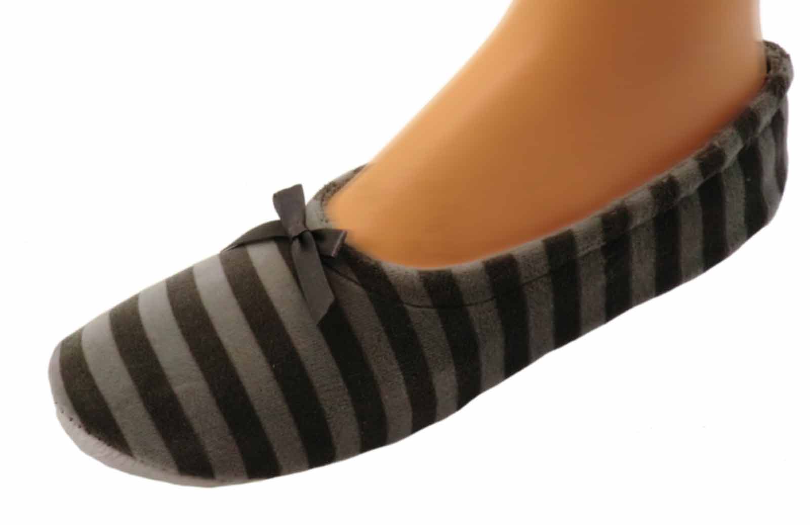Shimasocks Tolle Damen Ballerinas mit modischer Schleife - Hausschuhe, Ballettschuhe uvm