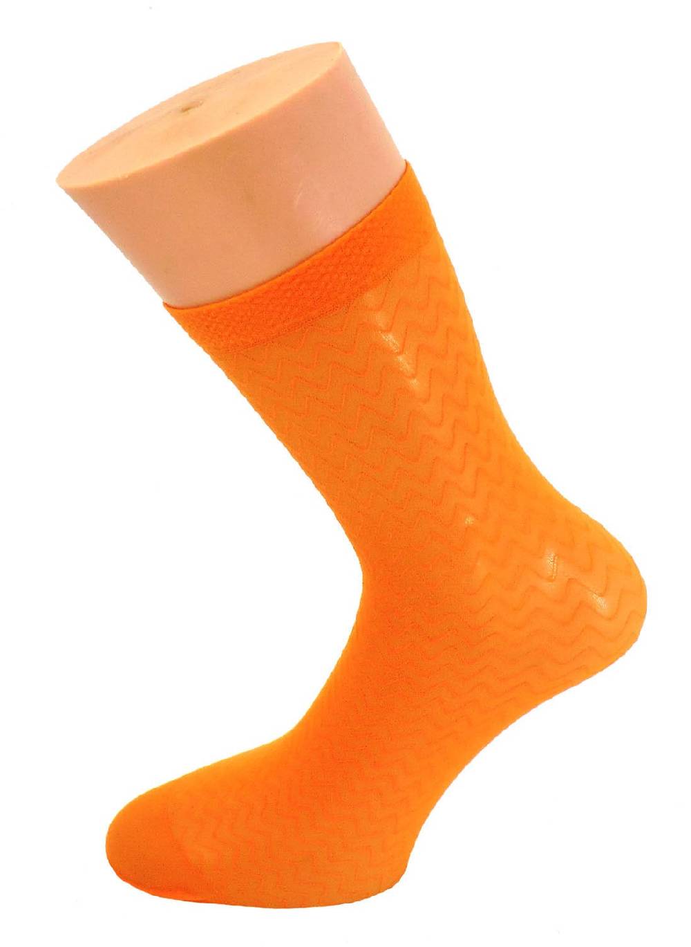 Shimasocks Trendige Feinsöckchen orange gemustert 20 DEN Wellen